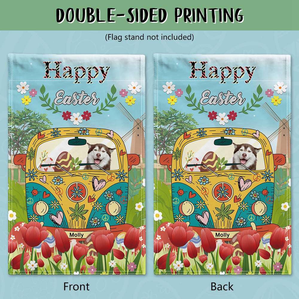 Ganshan Bi Hundehausflagge – Easter/Ostern, Bunt, Doppelseitig, 71,1 X 101,6 Cm, Polyester