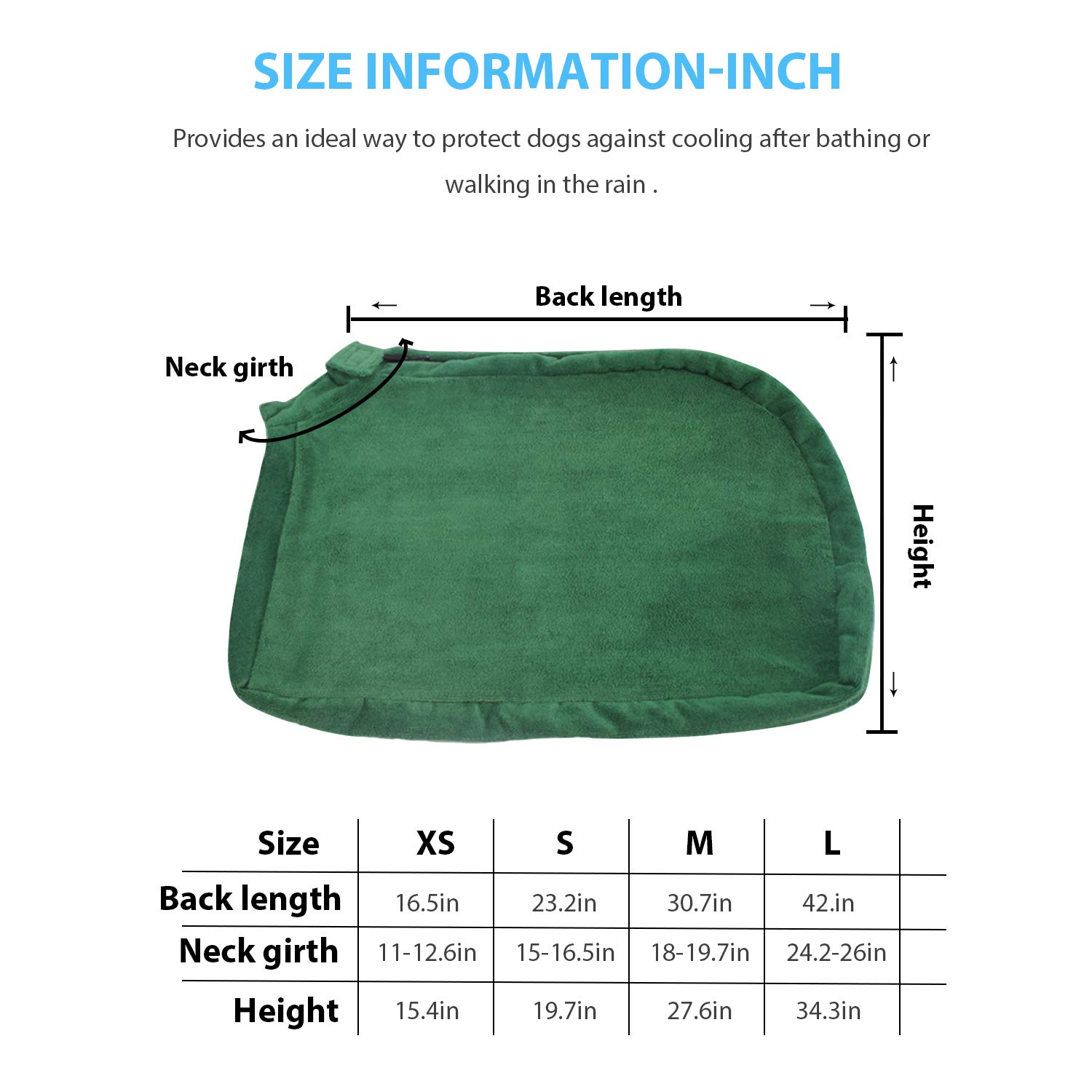 PETCUTE Serviette de Bain pour Chien Peignoir Absorbant en Microfibre pour sécher Le Chien