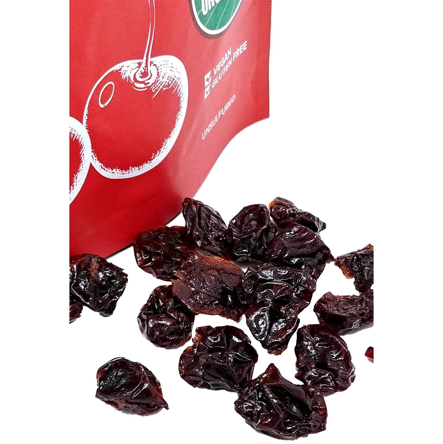 Amphora Soft Dried All Natural Organic Tart Cherry Healthy Snack Fruits Vegan Kosher Gluten Free 3 Oz Each (Pack of 6)