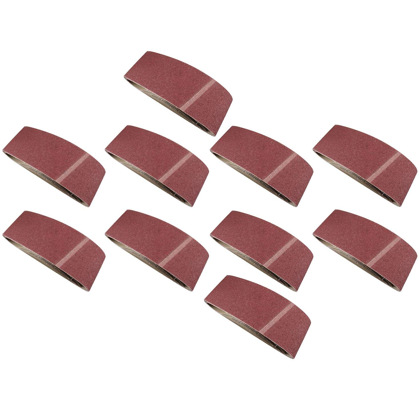 Bandes abrasives pour ponceuses grain 60 en 610 mm x 100 mm pour égaliser les poutres