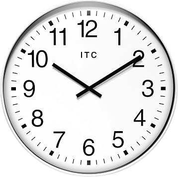 Infinity Instruments LTD. Profuse ITC Business Wall Clock, White, 19"