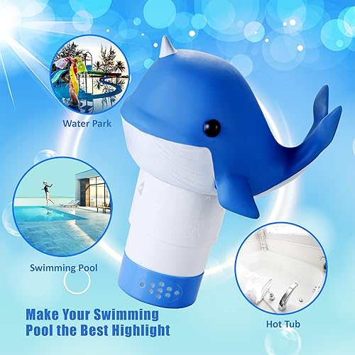 Miniatura 6 de Flotador de clorobromo, tabletas de 1 y 3 pulgadas, dispensador de cloro flotante para piscinas grandes enterradas y sobre el suelo, lindo soporte