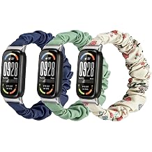 Scrunchie Bands for Xiaomi Smart Band 10/9/8 Women Elastic Strap Cute Elastic Sport Replacement Fabric Cloth Wristband