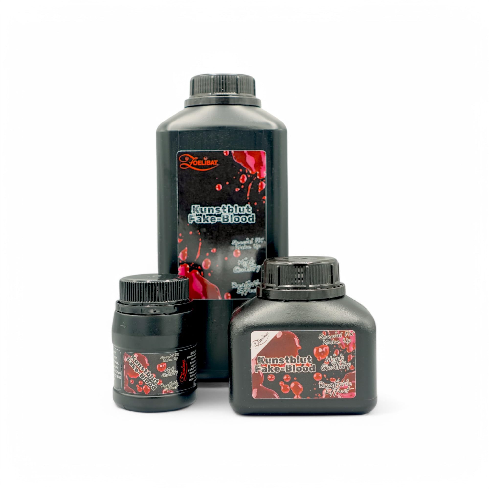 Zoelibat Sangue artificiale – Fake Blood realistico per Halloween & Special Effects – Facile da lavare, altamente coprente e delicato sulla pelle – Disponibile in 100 ml, 250 ml e 1 litro (1 l, 1000