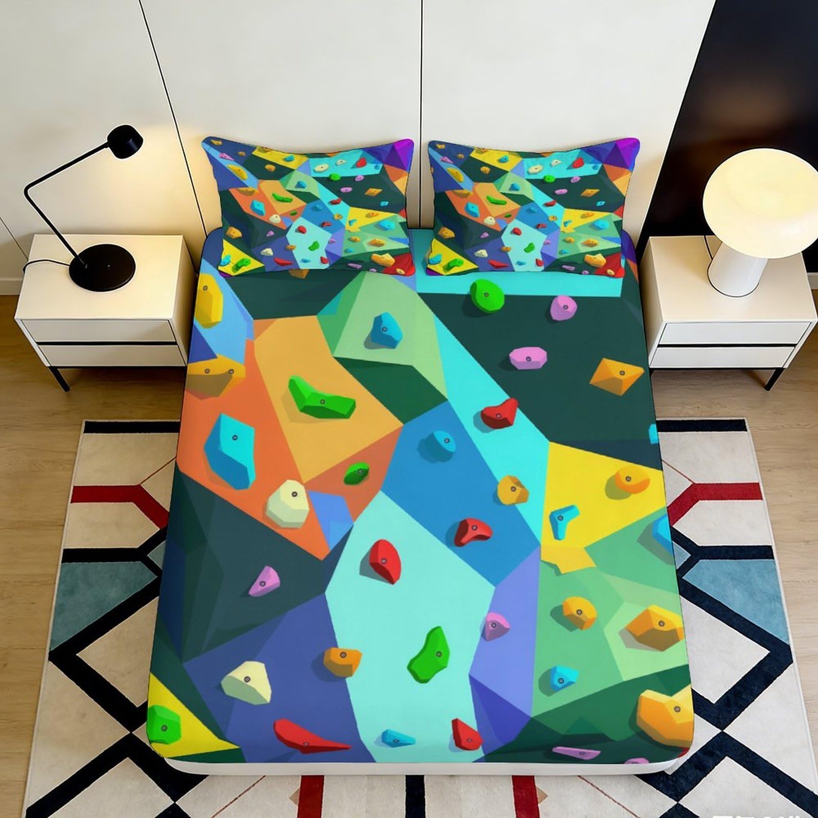 3D Printed French Bulldog Fitted Sheet Microfiber Deep Pocket Non-Slip Bedroom Bedding French Bulldog Mattress Fitted Cover 90x200x25cm