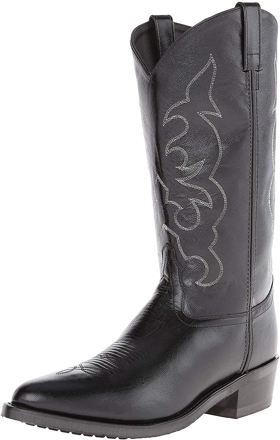 OLD WEST Men's Stitched Cushioned Round Toe Cowboy Western Boots