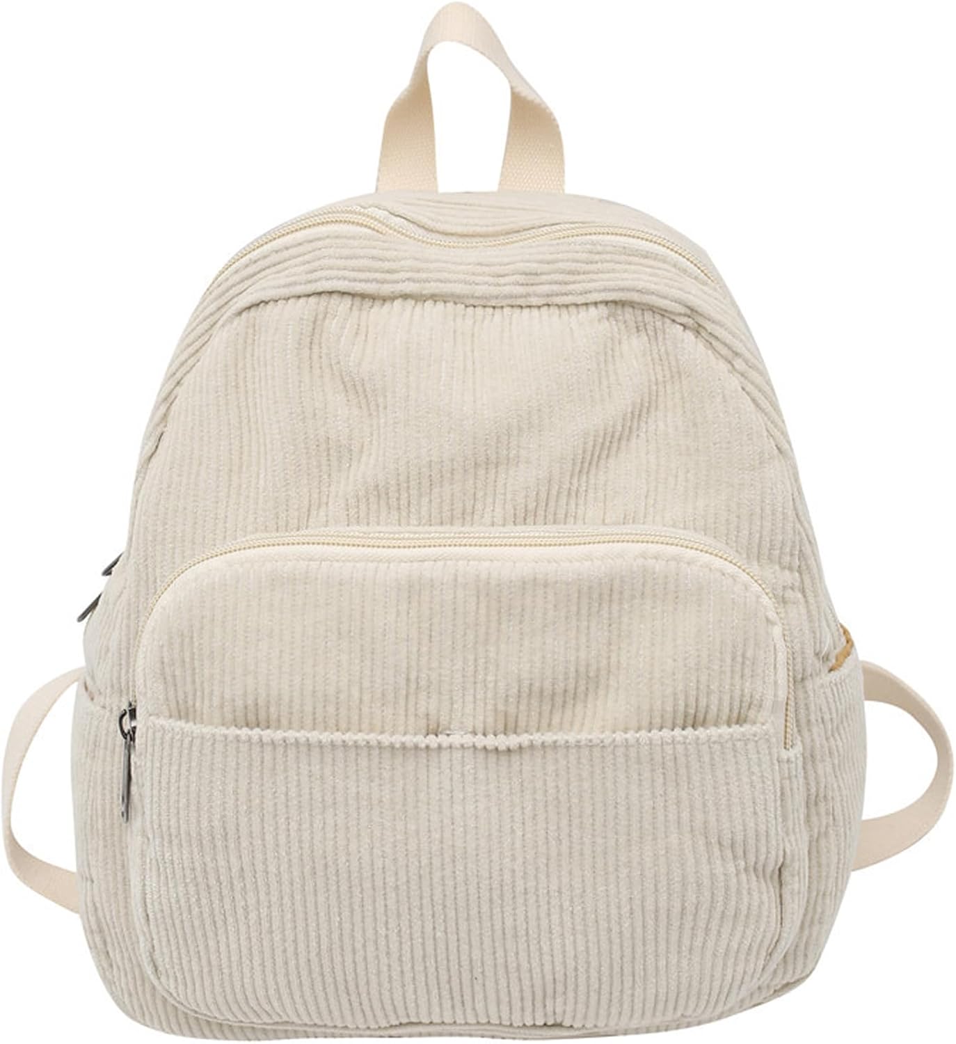 Makukke Small Corduroy Backpack Purse for Women - Vintage Mini Fashion Casual Aesthetic Backpack, Beige
