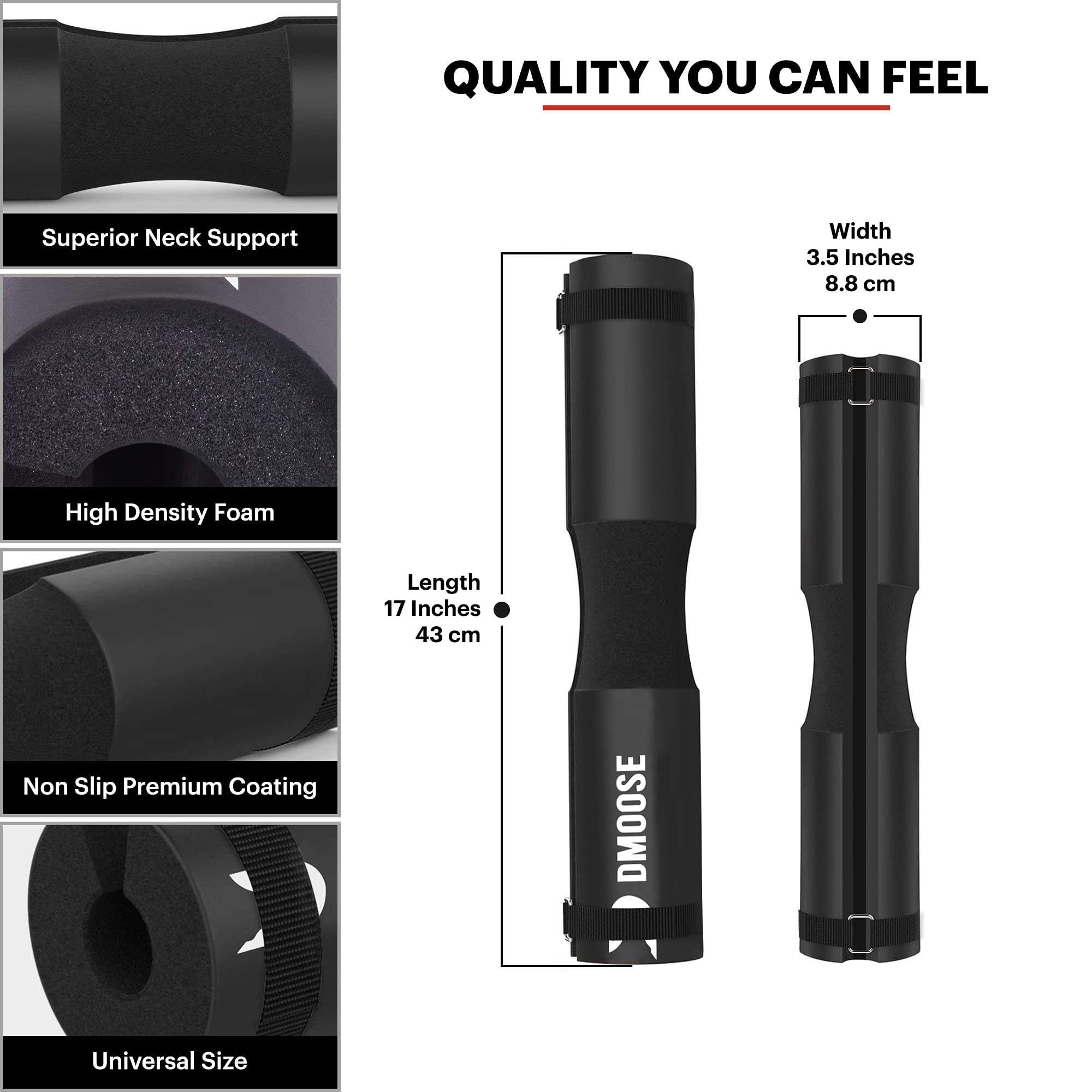 DMoose Barbell Squat Pad for Hip Thrust, Squats & Lunges Relief