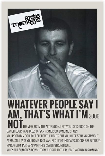 Whatever People Say I AmThats What Im Not 90s Vintage Posters for Room Aesthetic Canvas Poster Wall Art Decor Print Picture Paintings for Living Room Bedroom Decoration 12×18inch(30×45cm) Unframe-s
