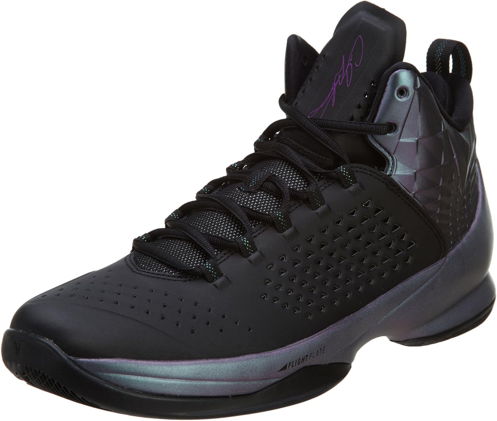 Jordan Nike Men's Melo M11 Black/Black/MDM Berry/Anthrct Basketball Shoe 8 Men US