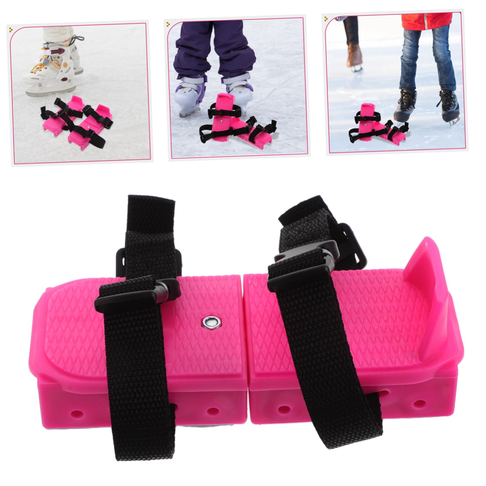 SUPVOX Pattini da Ghiaccio Rosa per Ragazzi Regolabili vestibilità Sicura e Versatilità Scarpe da Neve in Pp+Metallo per Sport Invernali All'aperto