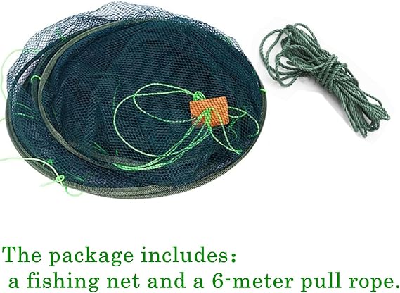 Foldable Fishing Net Hand Casting Cage Crab Net for Fish Shrimp Minnow Crayfish Crab