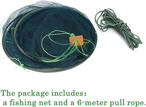 Foldable Fishing Net Hand Casting Cage Crab Net for Fish Shrimp Minnow Crayfish Crab