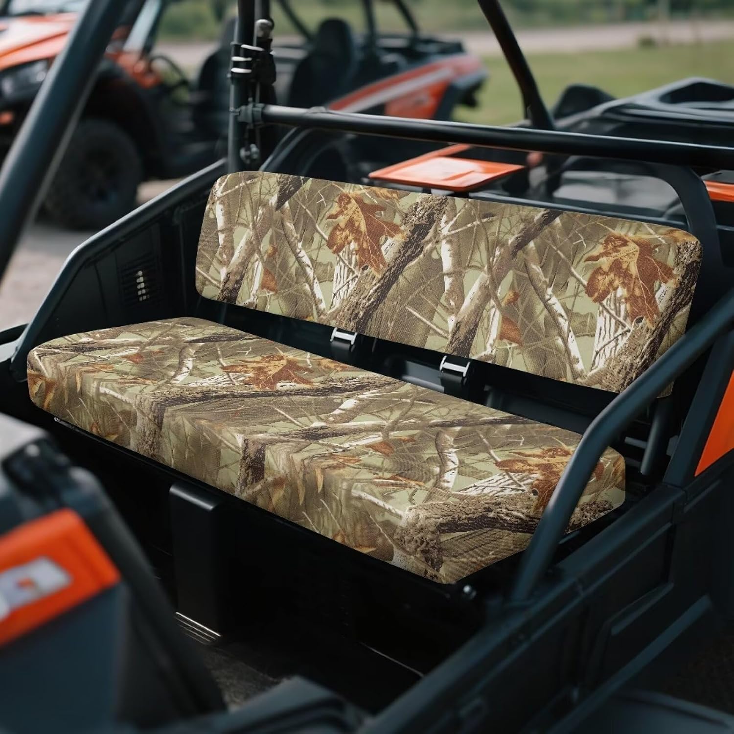 Camouflage Hunting UTV Seat Cover Anti-Scratch Comfort UTV Bench Seat Cover Full Protection Outdoor Compatible with Kawasaki Mule 3000 3010 3020 4000 4010 2001-2023 2025