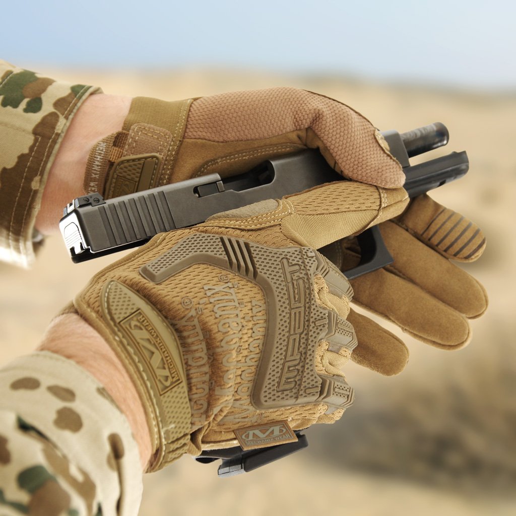 Mechanix Wear + Rt Outdoor Mechanix Wear M-Pact tactique utiliser gant, une protection optimale, le meilleur ajustement respirante + mousquetons Gear, Noir Covert, Multicam, loup gris, taille: S, M,