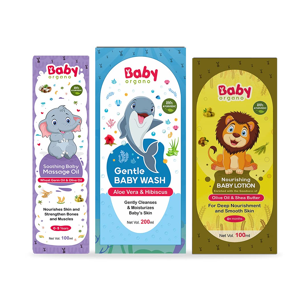 Buy Baby Organo Combo of Gentle Baby Wash (200ml), Nourishing Body