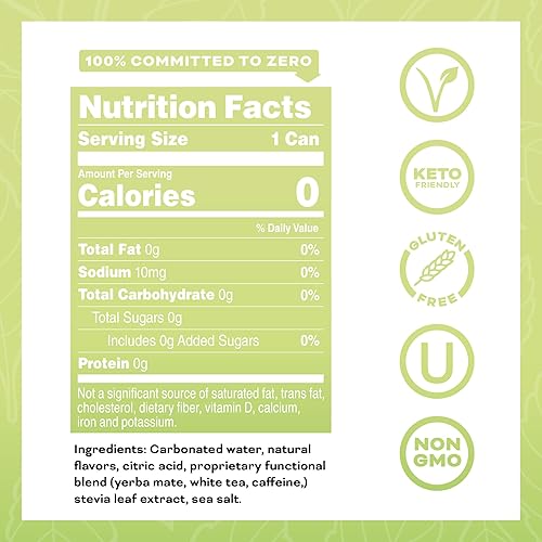 Vista 83 de Yerbaé Bebida energética, piña de cereza negra, 120 mg de cafeína. Sin azúcar/calorías/carbohidratos, energizada por Yerba Mate, alternativa