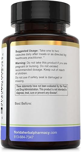 Miniatura 2 de Florida Herbal Pharmacy, Lactobacillus Reuteri (Probiótico), cápsulas de suplemento, 20 mil millones de UFC, 1000 mg por porción, 500 mg por