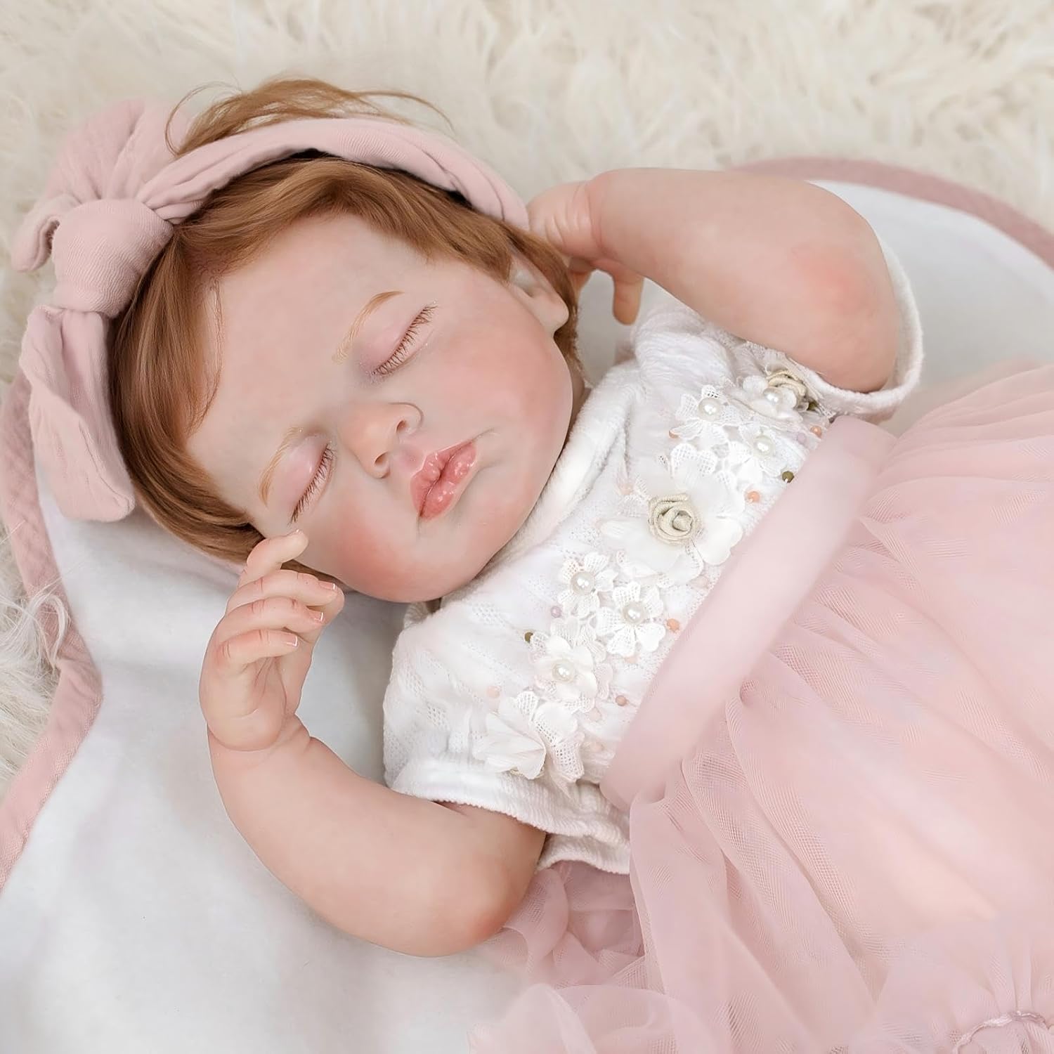 20 Inch or Approximately 50 Centimeters Reborn Doll with Cloth Body, Changeable Clothes & Adjustable Posture, Handmade Lifelike Baby Doll with Magnetic Pacifier, Birthday Gift, Best Present