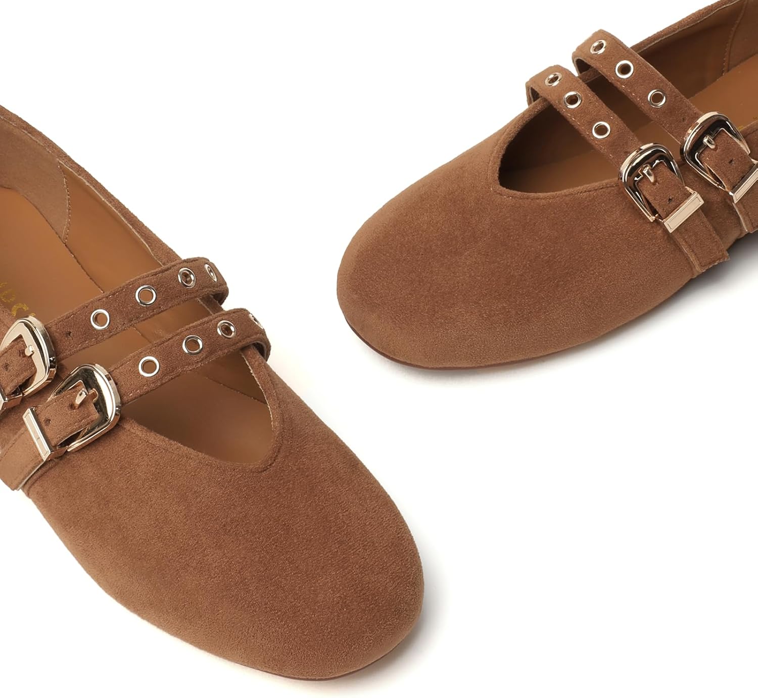 Mary Jane Shoes for Women Mesh Ballet Flats with Adjustable Double Buckle Strap Comfortable Slip On Dress Shoes for Daily - Image 4