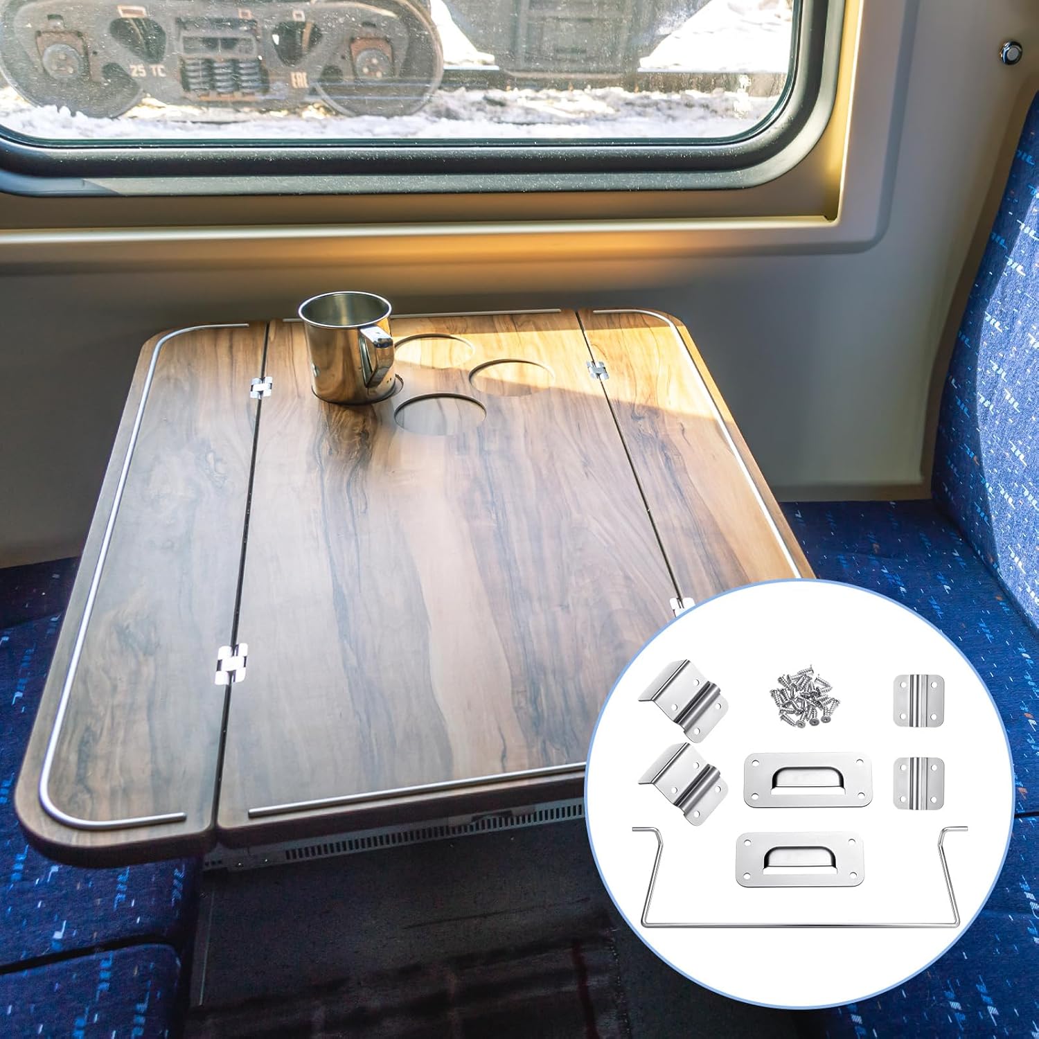 1 Set Table Hinge Bracket Kit Removable Metal Table Bracket Multi-use Hardware Accessory RV Dinette Table RV Table Base Mount Lifetime Table Parts for Room Picnic Table Installation Use