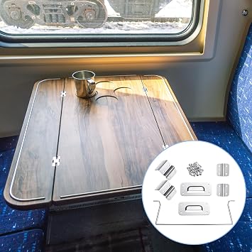 1 Set Table Hinge Bracket Kit Removable Metal Table Bracket Multi-use Hardware Accessory RV Dinette Table RV Table Base Mount Lifetime Table Parts for Room Picnic Table Installation Use