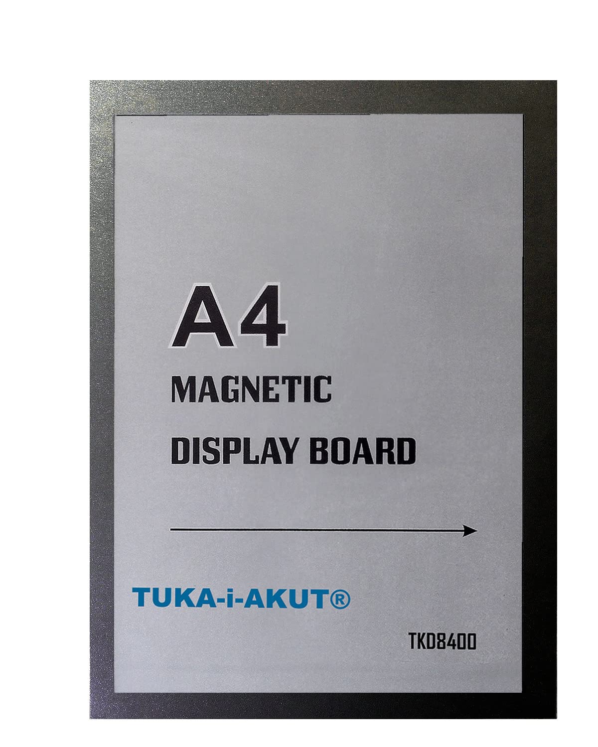 TUKA-i-AKUT 10x A4 Marco Magnético Autoadhesivos, Fundas para Documentos, Letreros, Avisos, Cartel, Paredes y Ventanas, Intercambio de Inserción Rápida, 10 Unidades en Color Negro, TKD8400-A4-10x