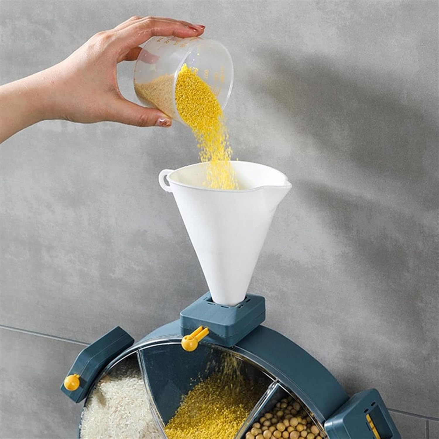 Cereal Containers Grain Container Storage Wall Mounted Dry Dispenser Indoor Tank