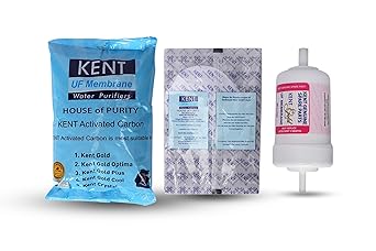 Kent Spare 1 UF Membrane, 1 Activated Carbon Pack,1 Sediment Filter for Gold/Gold+/ Kent Optima Gravity Filters Spare Kit