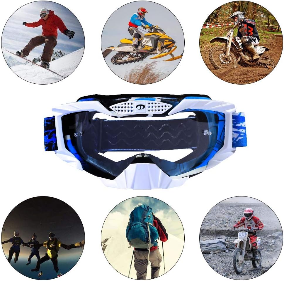 Motorcycle Motocross Goggles Mx Atv Riding Goggles Dirt Bike Goggles for Adults Men Women : Automotive