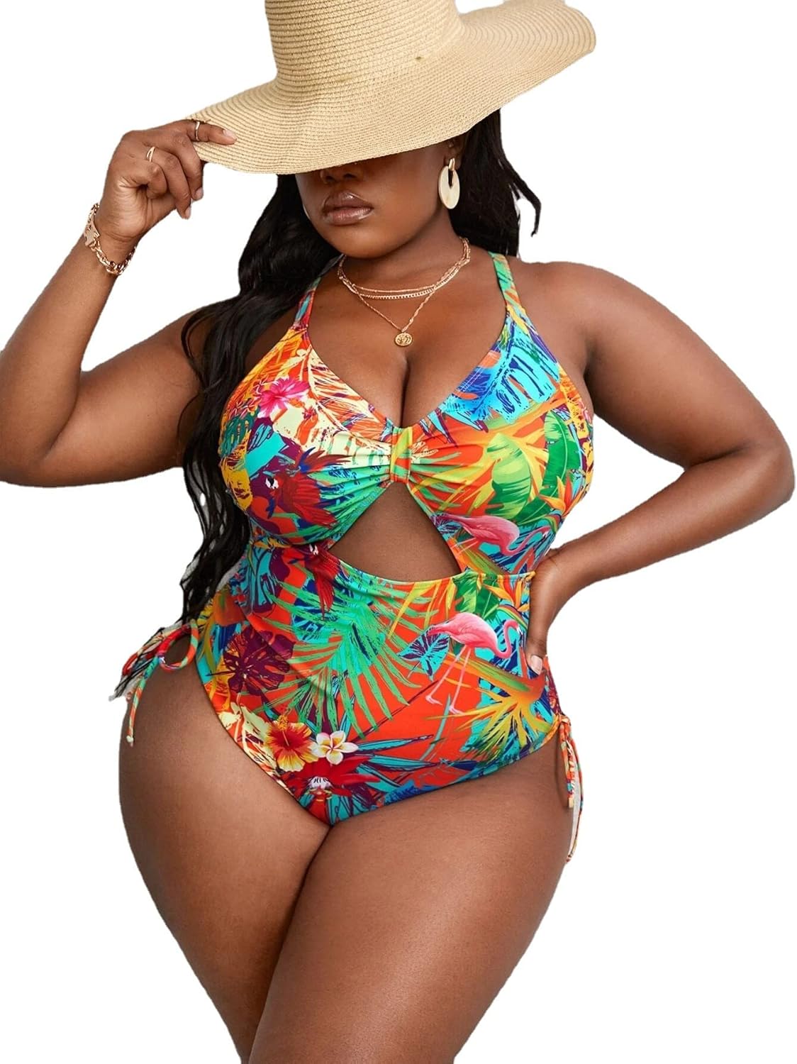 One Piece Curvy Bikini Set Demi Black Plus Bikini Set, 3X-4X Adore Me