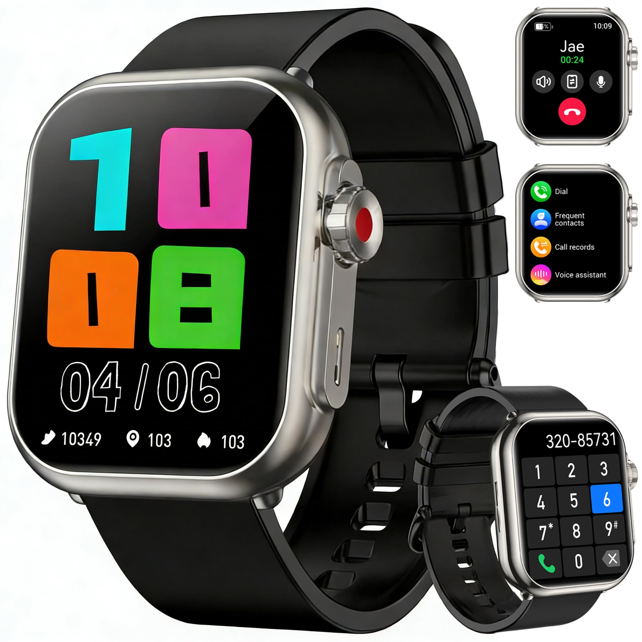 Smart Watch for Men Women 1000 mAh Battery 1 85 HD Fitness Tracker Answer Make Call 24 7
