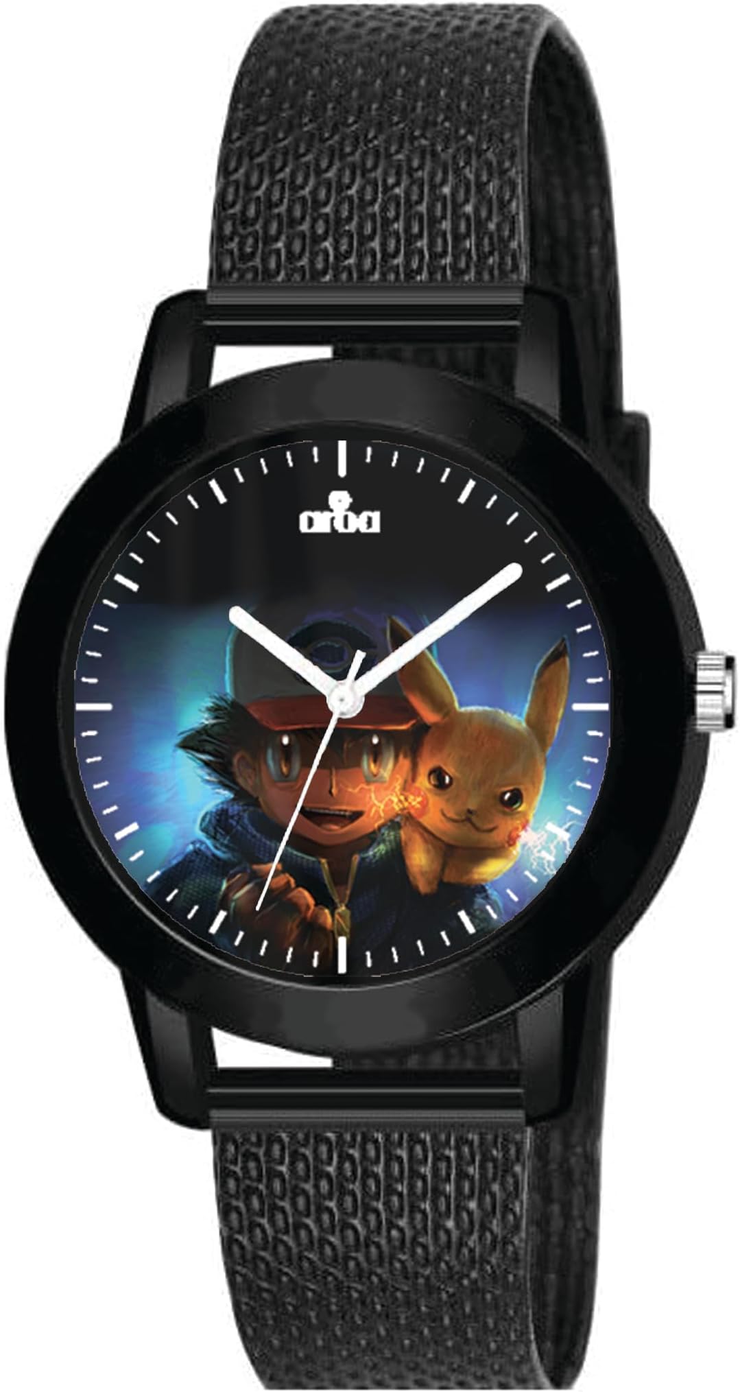New for Ash Pika Model : 798 Kids Metal Type Rubber Analog Blue Dial for Kids Stylish for Boys