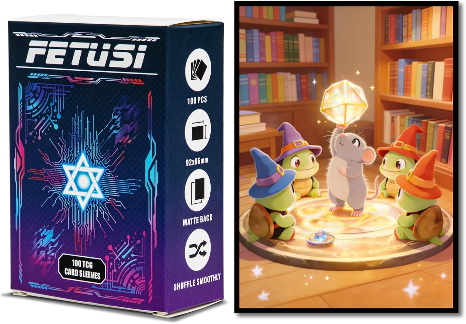 MTG Card Sleeves 100CT (Master & Disciple Arcane Alliance),Anti-Glare Protection for Magic The Gathering Cards,Matte Art Card Sleeves, Matte Back & Clear Front, 66x92mm