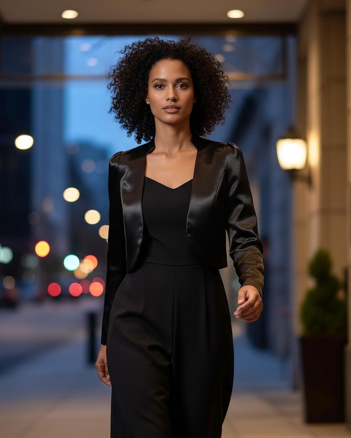 BlackButterfly Formal Satin Long Sleeve Bolero Shrug - Image 7