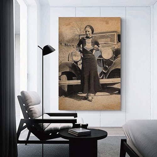 Miniatura 3 de Bonnie Parker - Póster artístico de gángster americano, ladrón, mafioso, gángster, pintura en lienzo, póster de arte de pared para dormitorio, sala