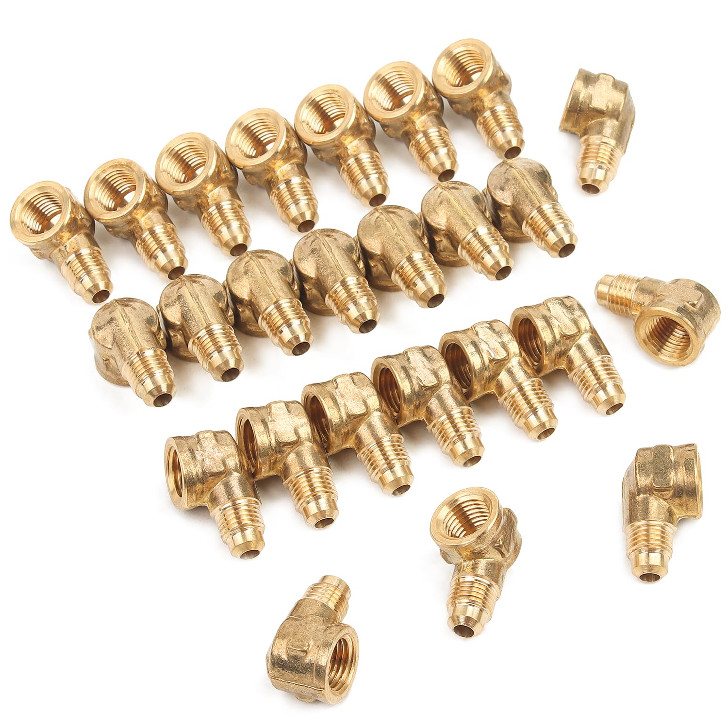 Raccord coudé évasé 90 degrés tube 6.35 mm laiton raccordement NPT femelle x25