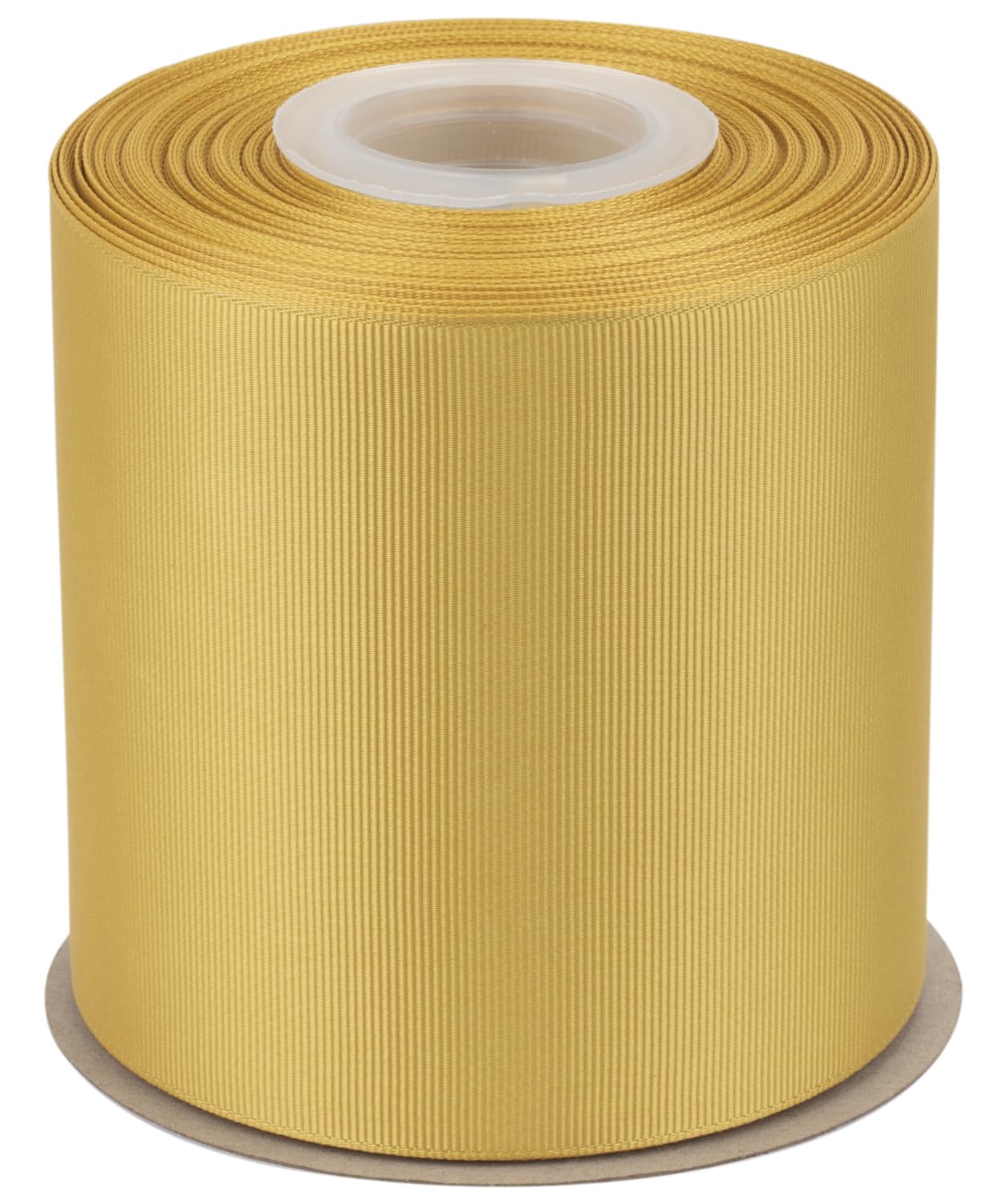 Tekdeere 100mm Solid Gold Grosgrain Ribbon 22 Meters, Perfect for Gift Wrapping, Crafts, Bows Making, Sewing, Wreaths, Hair Accessories and Wedding Decoration