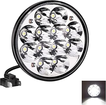 H5001 Light Par46 LED Pods for Spotlight,Round Led Lamp 36W 5.755-3/4 for Offroad Truck Work Light Replacement Sealed Beam Projector Chrome.