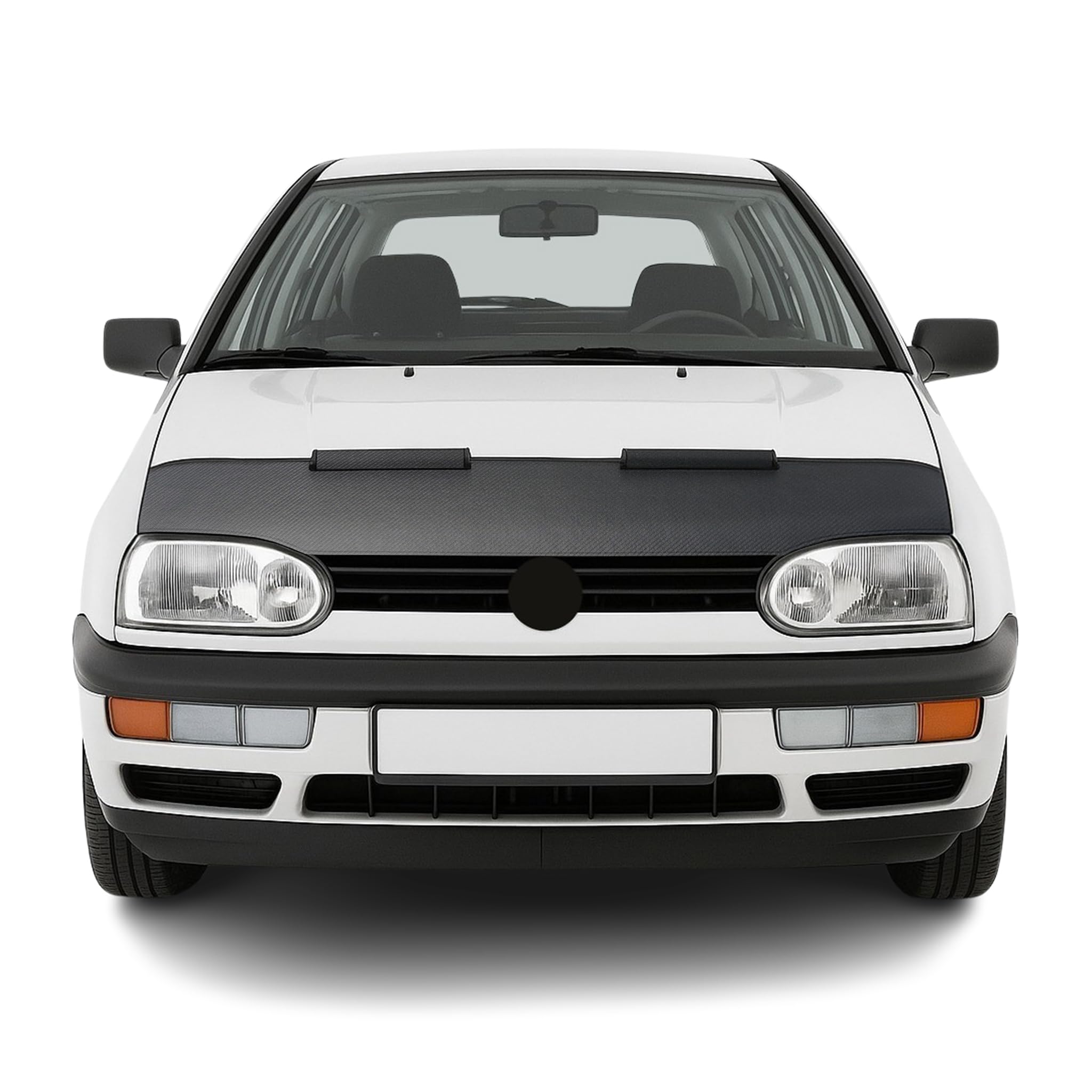 Brassière de protection pour Golf III 1991-1997 - Aspect carbone - Protection contre les projections de pierres