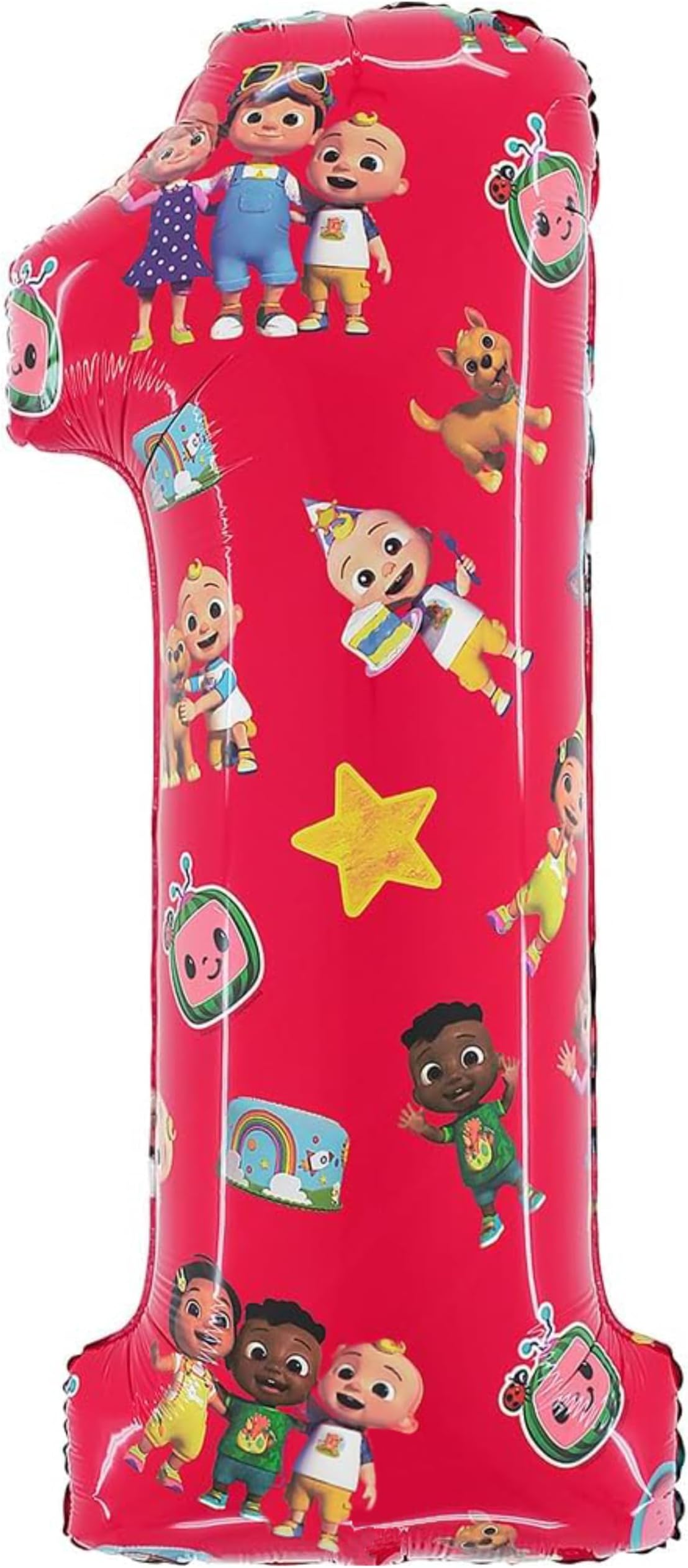 27 Inch Cocomelon Number Foil Balloon - Kids Party Balloons - Number 1-2 Available