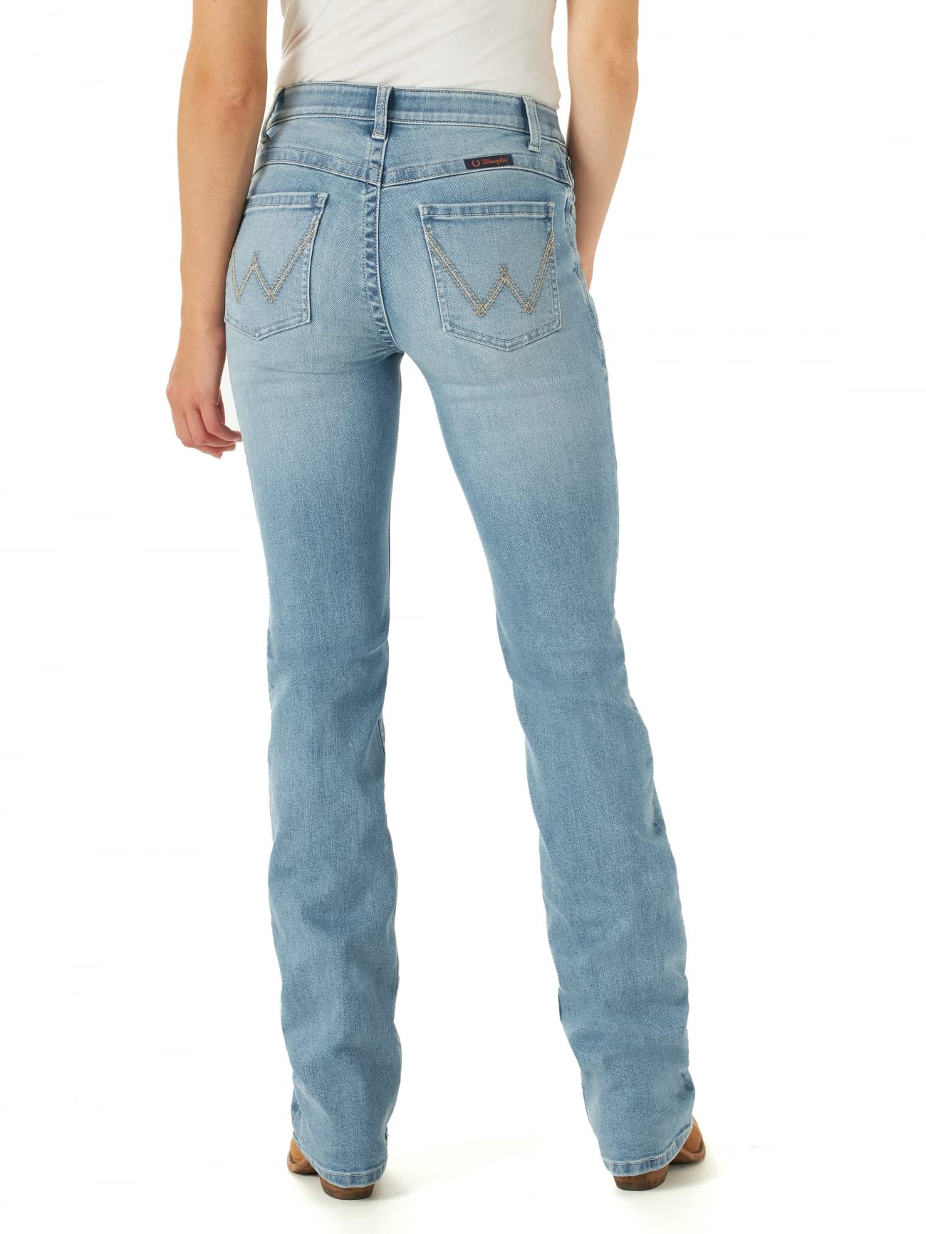 Wrangler Jeans elásticos Western para niña, Lavado Ligero, 19-34