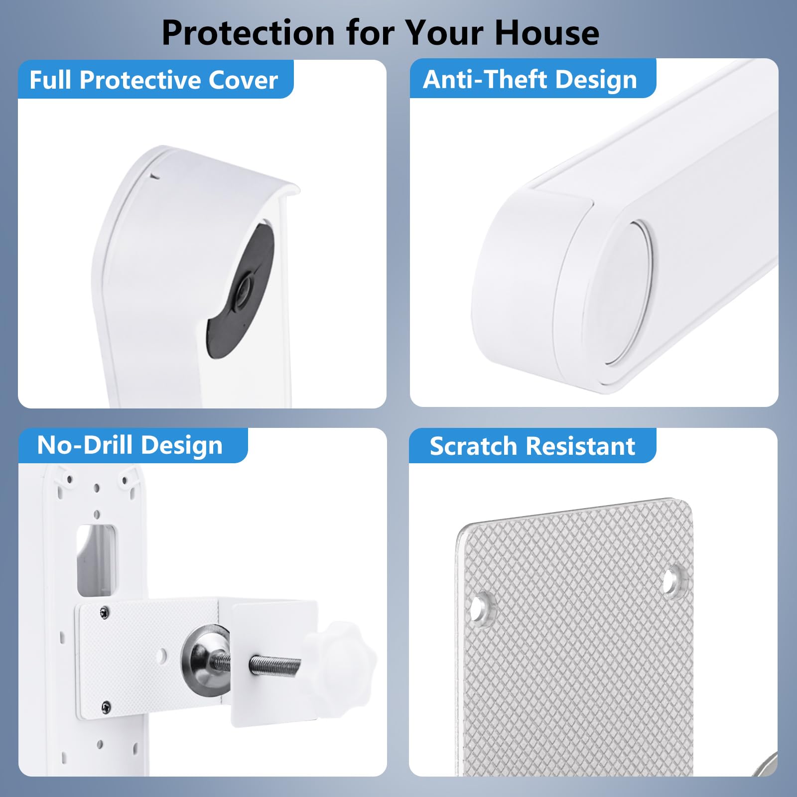 Anti-Theft Mount for Google Nest Doorbell (Battery), No Drill Adjustable Doorbell Mount for Google Nest Camera Easy Installation Doorbell Camera Mount Kit for Houses/Apartments/Rentals/Dorms