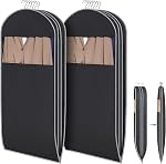 KEEGH Space Saving Hanging Garment Bag with Self Compression Zipper, 50 Inch Garment Bags for Hanging Clothes with Clear Window, Suit Bags for Closet Storage (3 Pack)