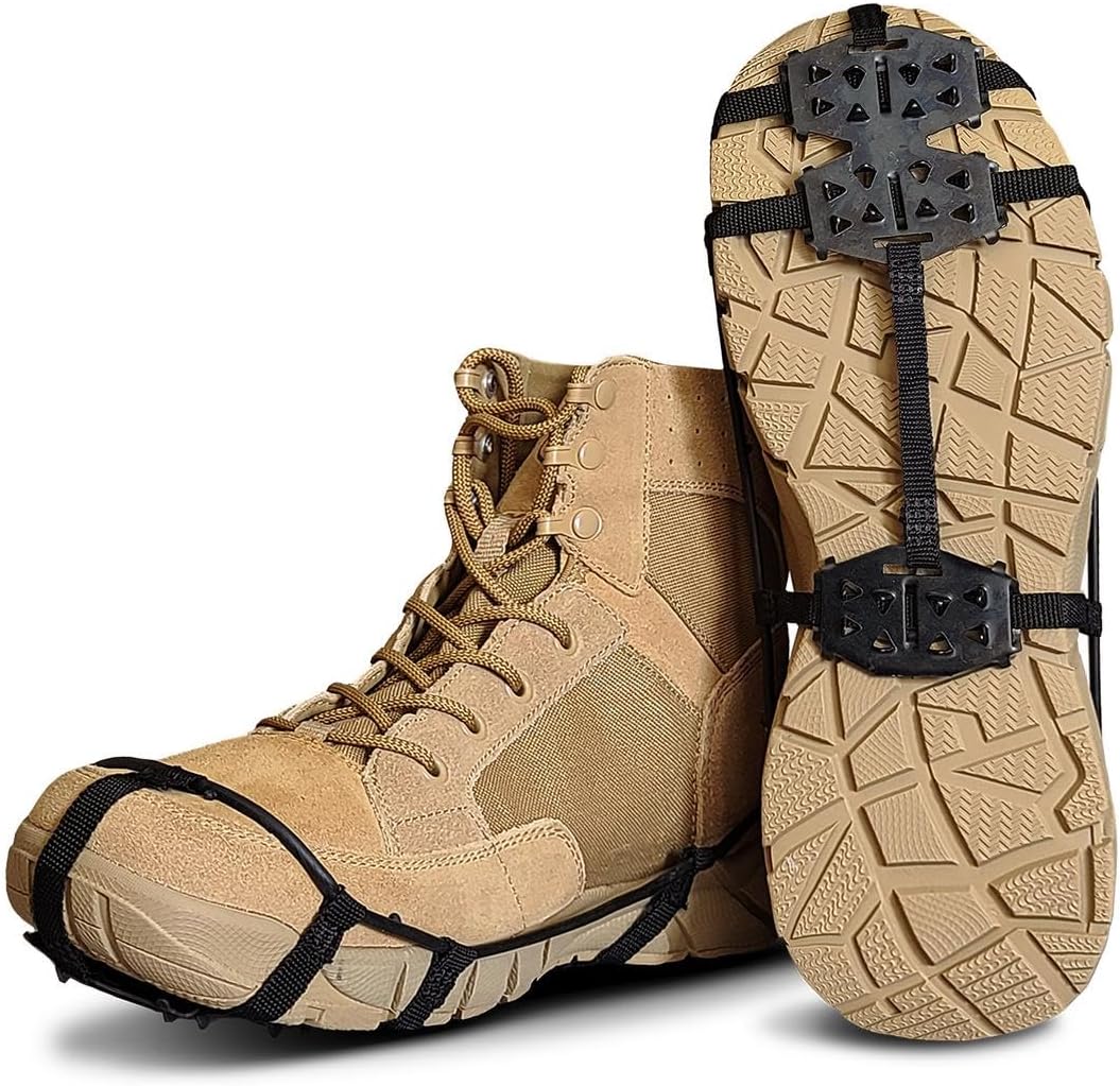 Hiking Ice Cleats – Non-Slip Shoe Accessory for Winter, Ice, Snow – Multi-Directional Cleats
