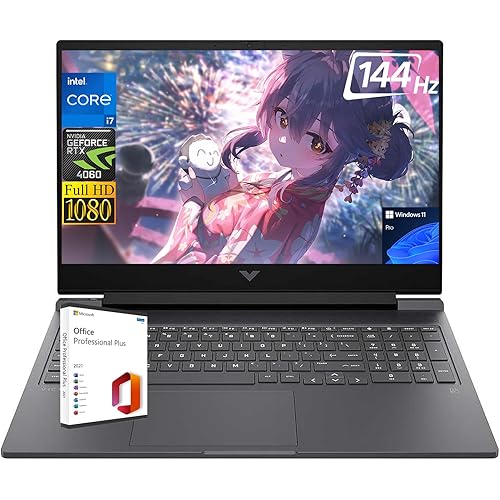 HP 2024 Newest Victus Gaming Laptop, 16.1" FHD 144Hz Display, i7-13700HX, NVIDIA GeForce RTX 4060, 64GB DDR5, 4TB SSD, Backlit Keyboard, Windows 11 Pro, with Microsoft Office Lifetime License