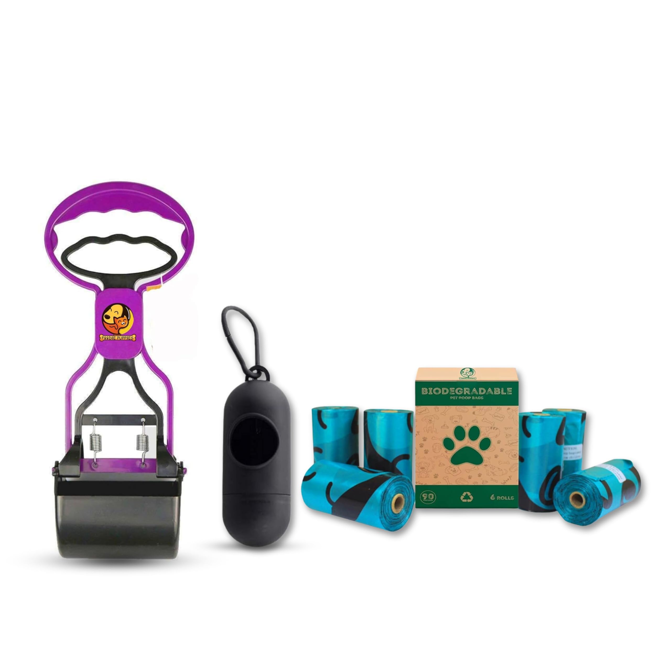 Foodie Puppies Pet Portable Travel Combo of (Mini Scooper + 6 Rolls + Dispenser) for Dogs and Cats | Eco-Friendly, Leak Proof, Travel/Training Hands-Free Dispenser with Metal Clip Fits Any Pet Leash (B0DHL42X4S) Amazon Price History, Amazon Price Tracker
