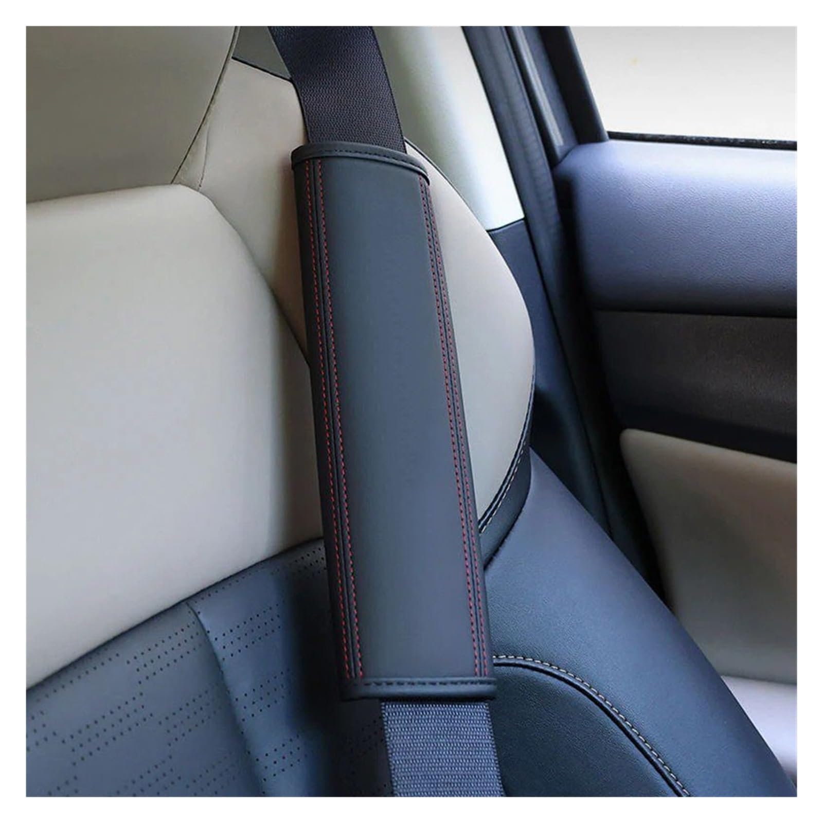 Copri cintura universale Peugeot GT GTI GTLINE 206 208 307 308 2008 | Coperture di sicurezza comfort con spallina in morbida pelle for Peugeot 106 108 306 tutti i modelli