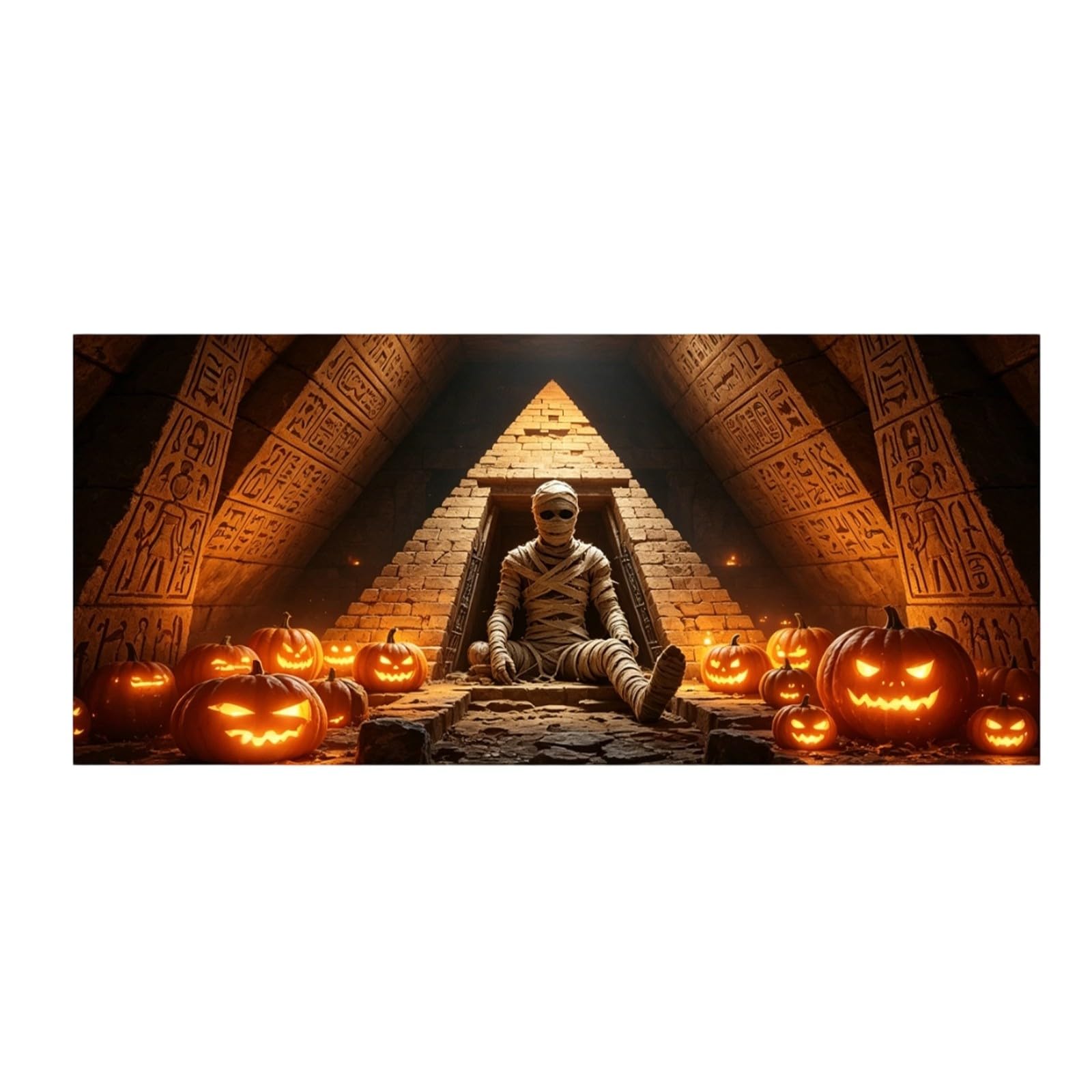Bandera de Halloween para puerta de garaje, letrero de patio para Halloween, pasillo festivo, exhibición al aire libre, llamativo cartel de temporada