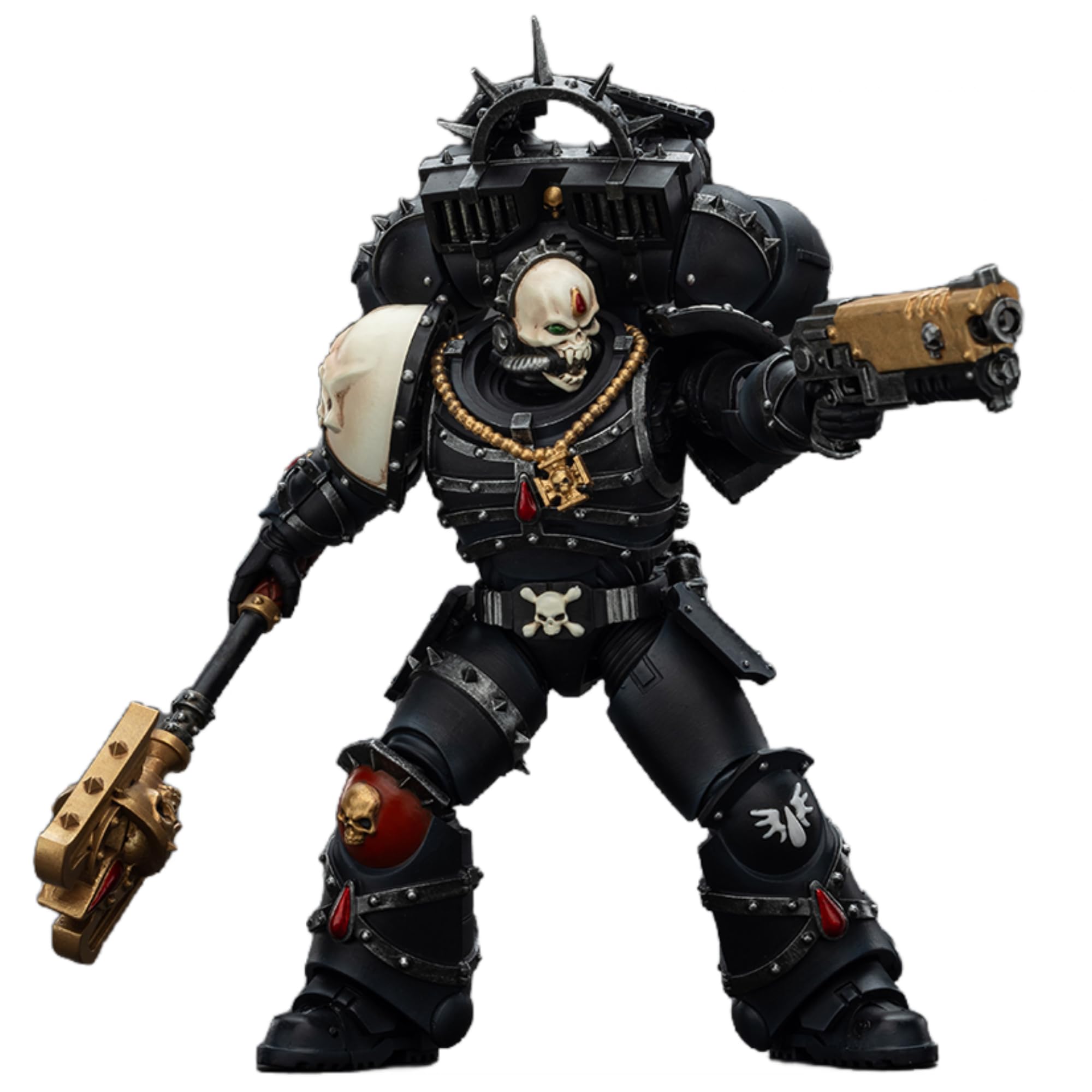 JOYTOY Warhammer 40k 1/18 Action Figure Blood Angels Lemartes with Jump Pack Blood Crozius and Absolver Bolt Pistol Collectible Gifts,Toys for Kids 15+ and Adults 4.88inch